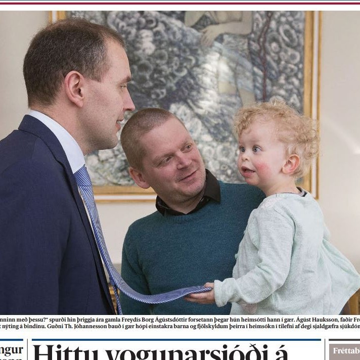 Fullt af myndum úr heimsókn til forseta 28.feb 2017