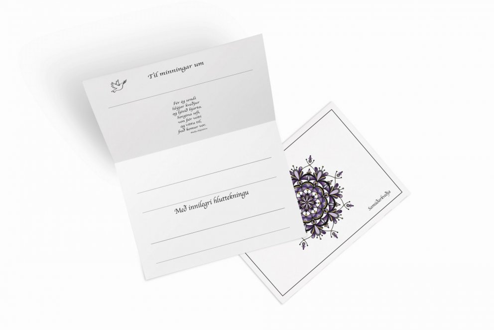 Minningakort félagsins  - Hönnuður Linda Óla listakona á Akureyri