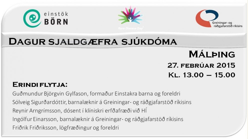 Dagur sjaldgæfra sjúkdóma 28.febrúar.