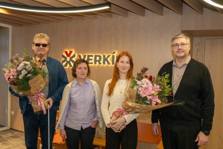 Sigþór U. Hallfreðsson starfsmaður Verkís og fulltrúi Blindrafélagssins, Hugrún Gunnarsdóttir frá Ve&hellip;