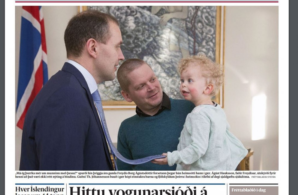 Fullt af myndum úr heimsókn til forseta 28.feb 2017