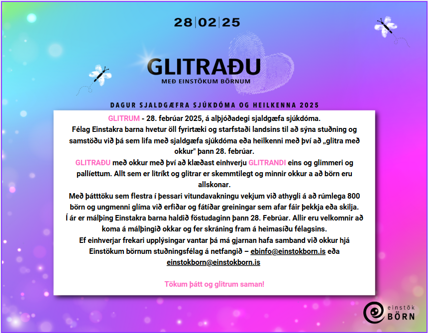 Glitrandi dagurinn 28. febrúar