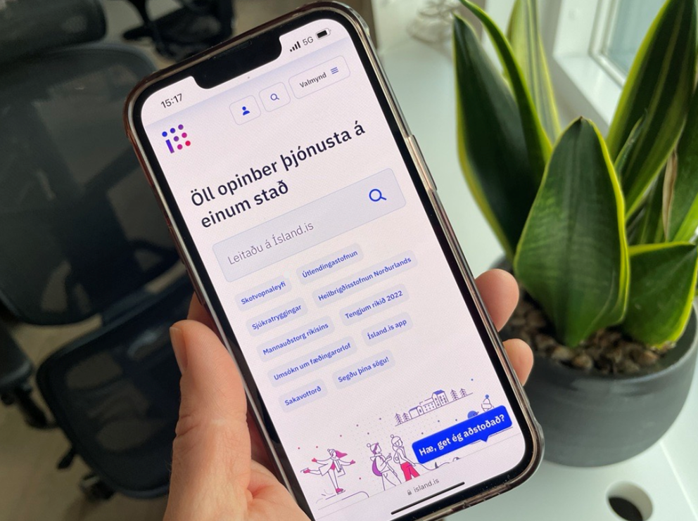 Mynd af vef Stjórnarráðs Íslands