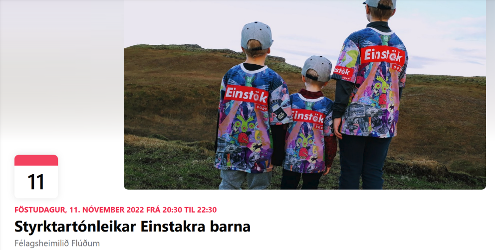 Styrktartónleikar á Flúðum