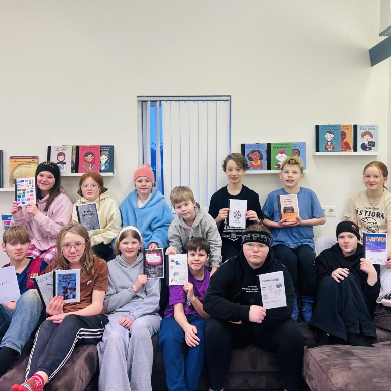 Nemendur í nemendur 6. og 7. bekkjar Reykjahlíðarskóla
