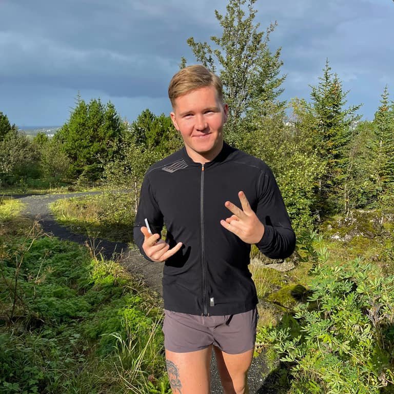 Bjartur Norðfjörð hefur lokið hlaupinu sínu!