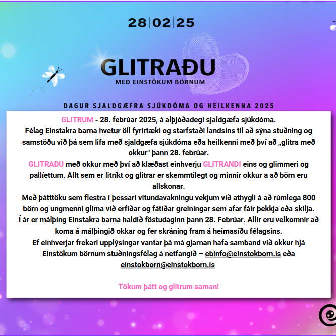 Glitrandi dagurinn 28. febrúar