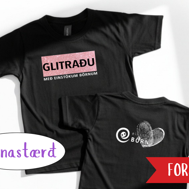 Glitraðu bolir í barna stærðum