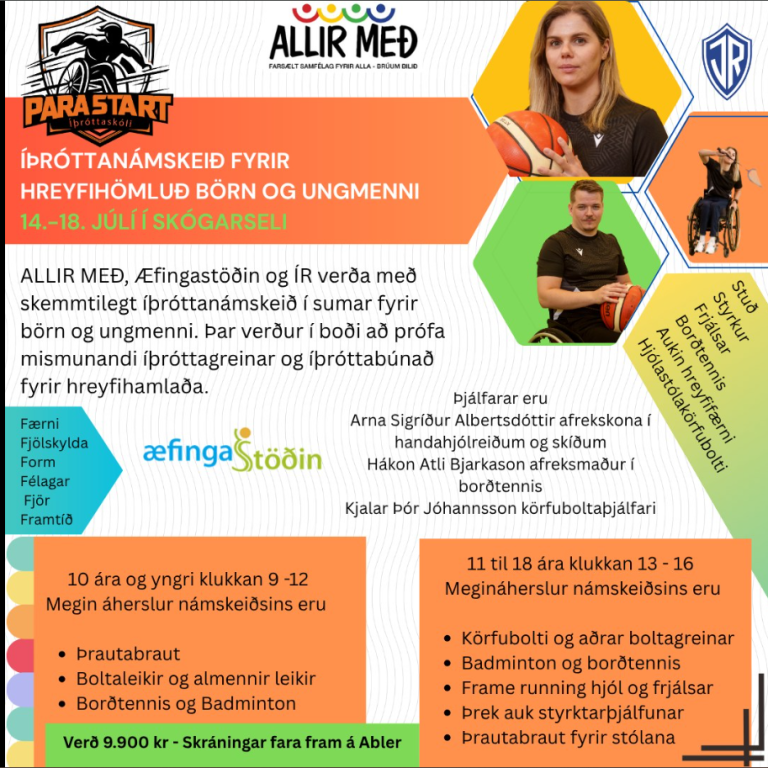 Æfingastöðin og ÍR var með Íþróttanámskeið fyrir hreyfihamlaða